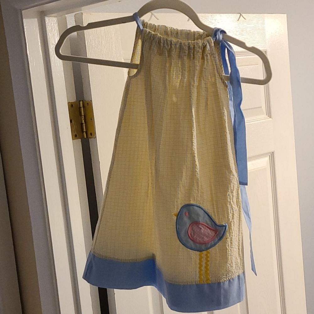 Yellow and blue sleeveless dress Sz 5